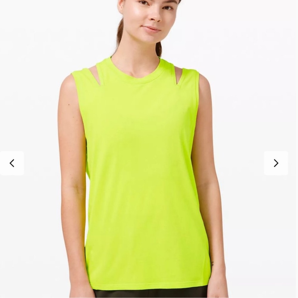 Lululemon LA Split Muscle Tank Top 2 Yellow